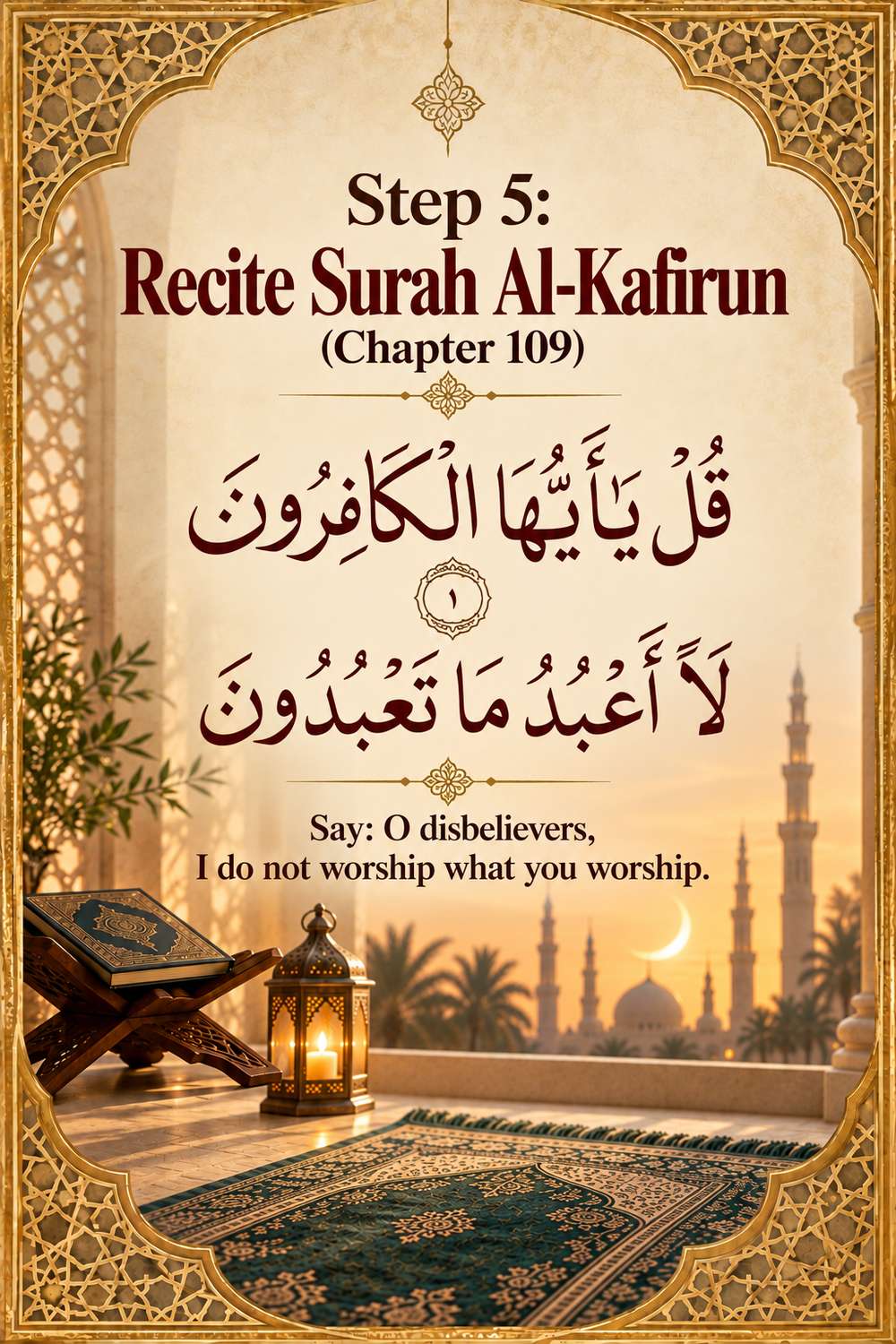 Read Surah al-Kafirun in Istikhara prayer