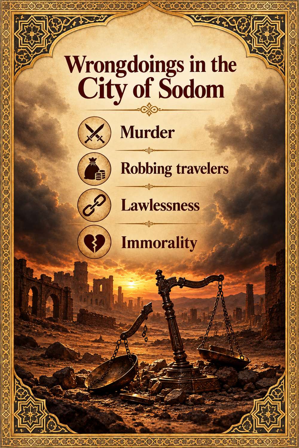 Wrongdoings of the people of Sodom in the story of Prophet Lut (AS)