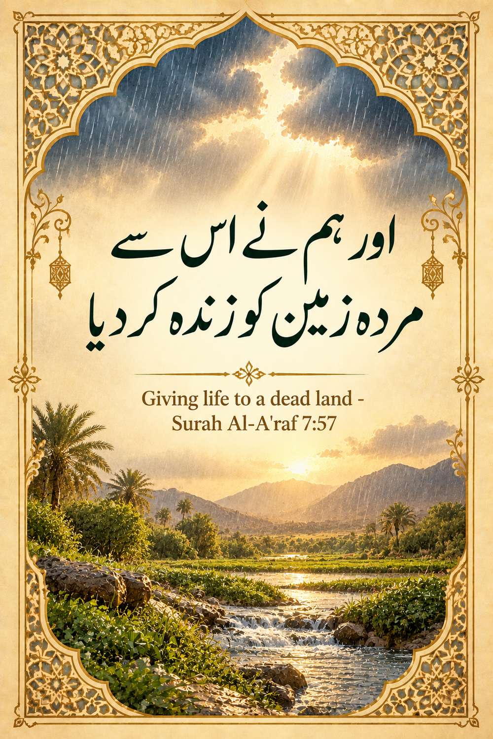 بارش مردہ زمین کو زندہ کرتی ہے