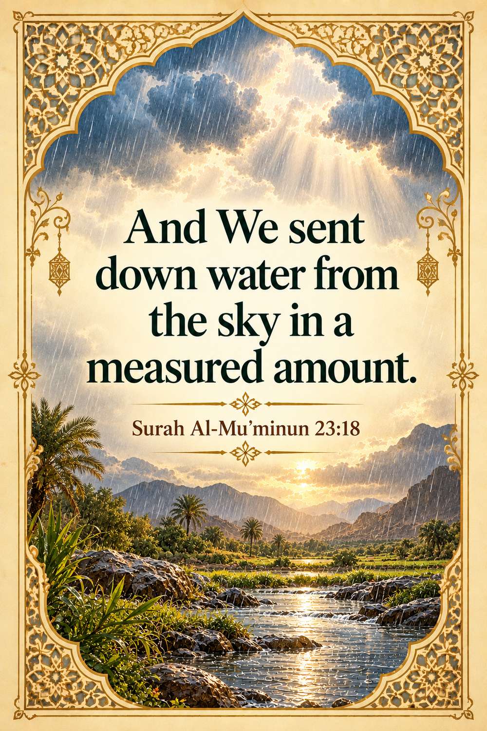 mention of rain in the Quran